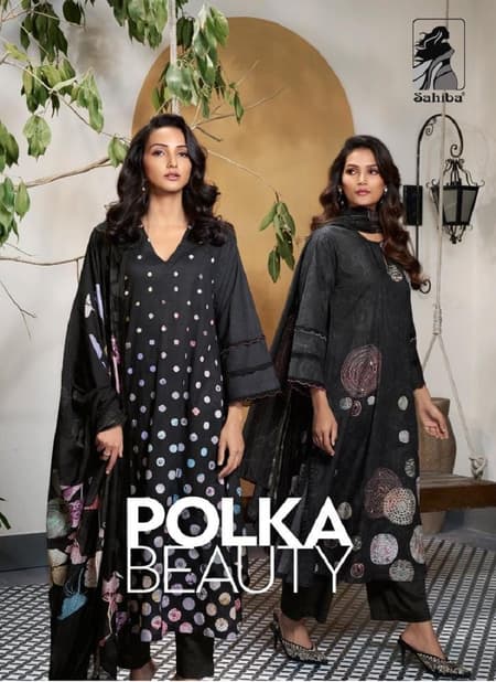 Polka Beauty By Sahiba Heavy Pure Cotton Dress Material Wholesale Shop In Surat